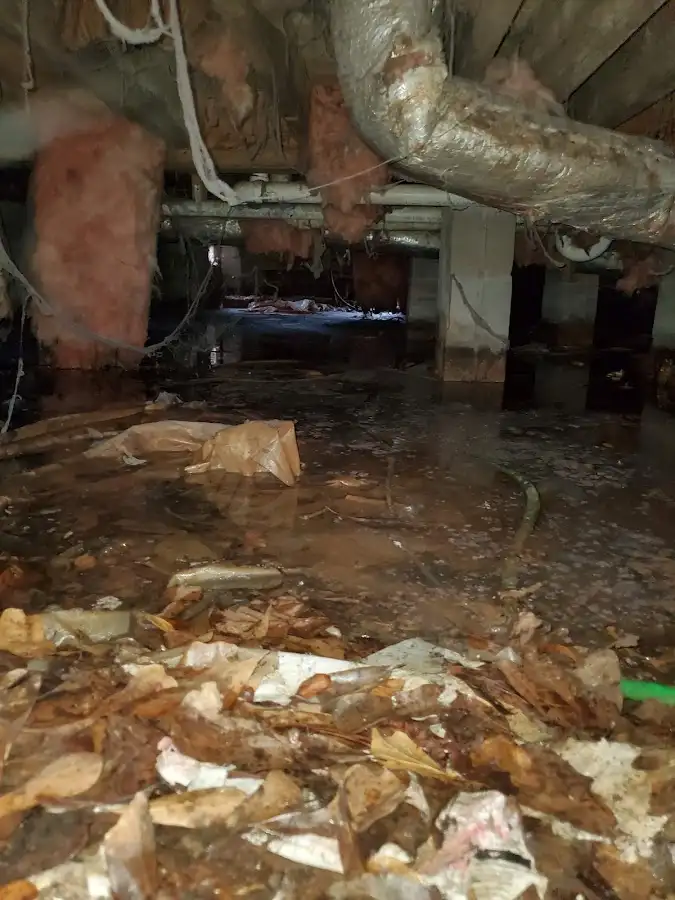 Crawl space flood assessment for Commercial Water Damage Restoration in Almena
