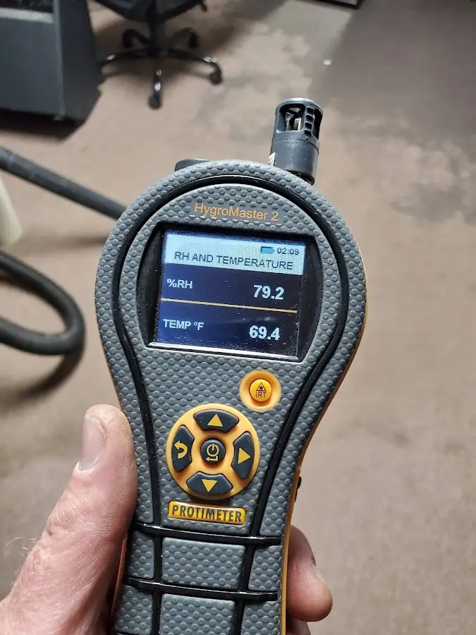 Moisture meter humidity assessment for Mold Remediation & Removal in Almena